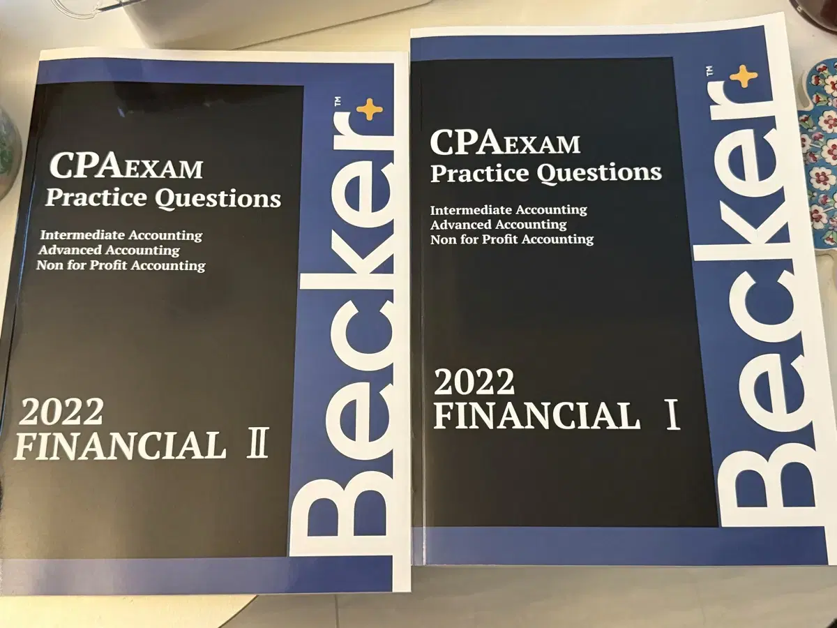 Becker AICPA 2022 financial 1,2 교재 일괄